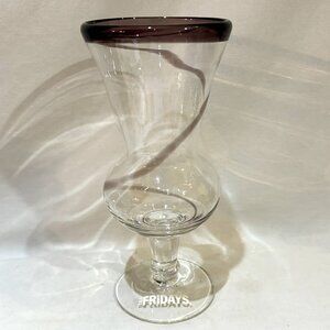 TGI Friday's Hurricane Glass Purple Swirl